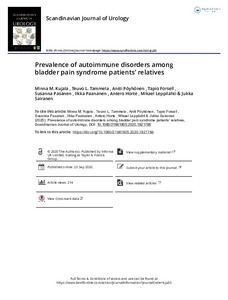 Prevalence of autoimmune disorders among bladder pain syndrome patients'  relatives - UTUPub